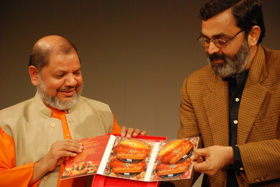 Launch of DVDs by Pujya Guruji and Director General of Doordarshan Tripurari ji